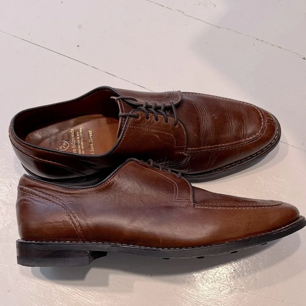 Allen Edmonds Clark Street Split Toe Derby Casual Dress Men’s 11 Brown